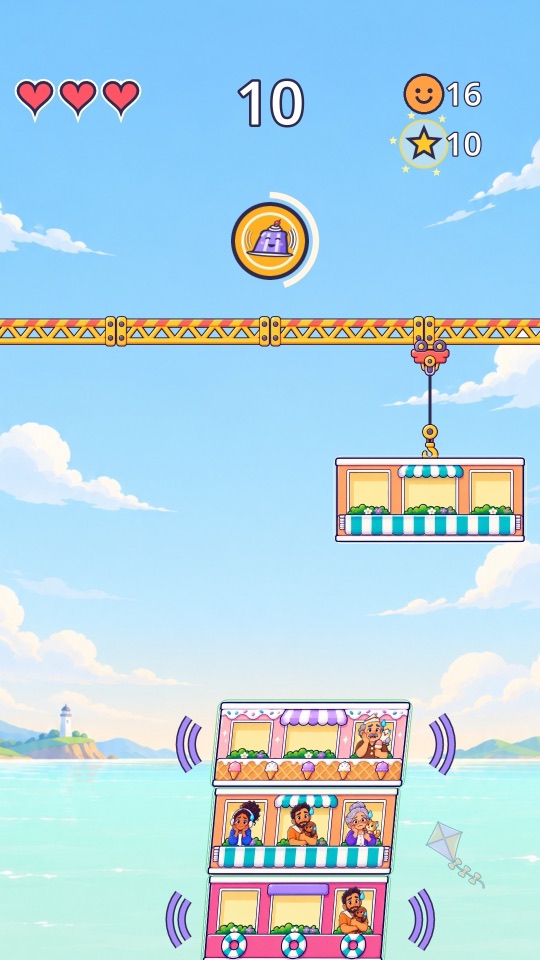 A jelly wobble shaking the tower